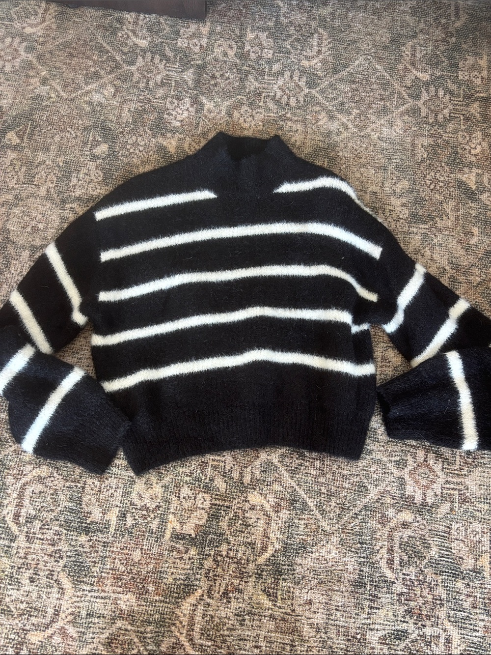 art class Black & White Striped Turtleneck Sweater